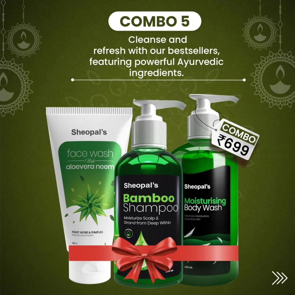 Neem Face Wash, Bamboo Shampoo, Moisturizing Body Wash